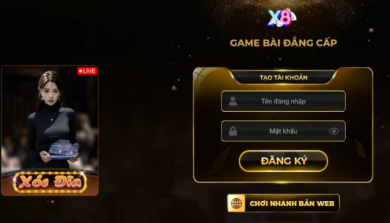 Bước 1 Truy Cập Trang Chủ Website X8 CLUB