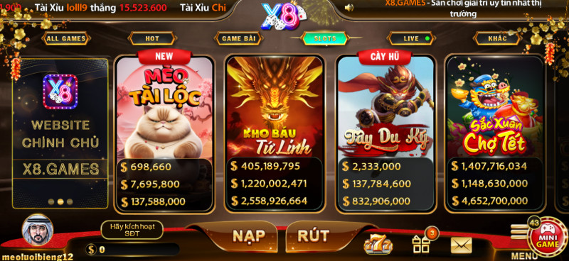 Khám Phá Các Trò Chơi Casino Hấp Dẫn Tại X8