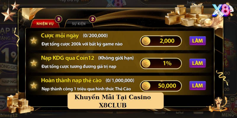 Khuyến Mãi Tại Casino X8