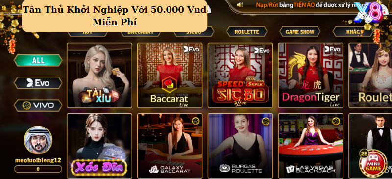 Khuyến Mãi X8 2 Tân Thủ Khởi Nghiệp Với 50.000 Vnd Miễn Phí